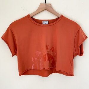 Gymshark KK Crop Top, Size Small, Earth Orange